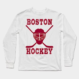 Boston Hockey (Red) Long Sleeve T-Shirt